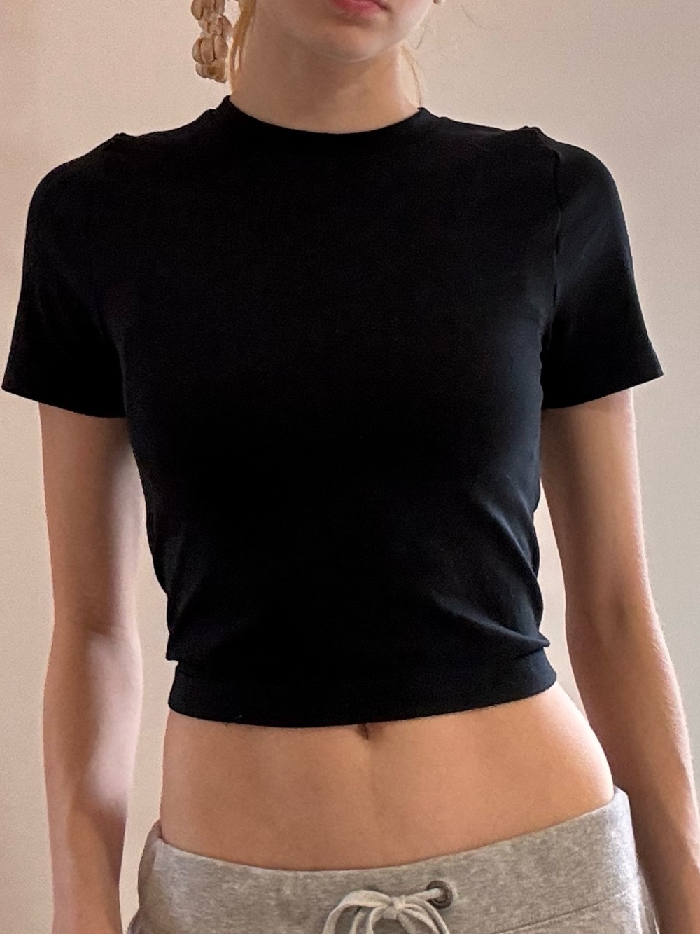 Basic Black Crop Top